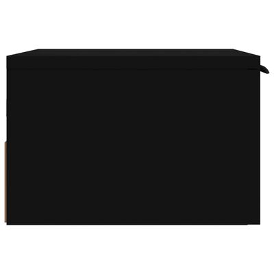 vidaXL Nástenný nočný stolík čierny 34x30x20 cm