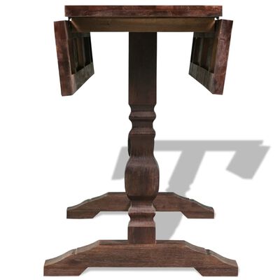 vidaXL Skladateľný stôl s dvoma podstavcami, masívne akáciové drevo, 180x80x75 cm