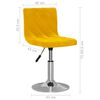 vidaXL Otočn&eacute; jed&aacute;lensk&eacute; stoličky 2 ks horčicovo-žlt&eacute; zamatov&eacute;