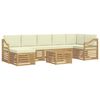 vidaXL Z&aacute;hradn&aacute; s&uacute;prava gaučov 8 pcs Biela a kr&eacute;mov&aacute; 59 x 59 x 37 cm