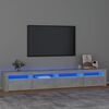 vidaXL TV skrinka s LED svetlami bet&oacute;nov&aacute; siv&aacute; 240 x 35 x 40 cm