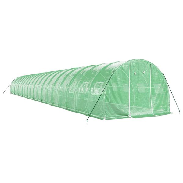 vidaXL F&oacute;liovn&iacute;k s oceľov&yacute;m r&aacute;mom zelen&yacute; 60 m&sup2; 20x3x2 m