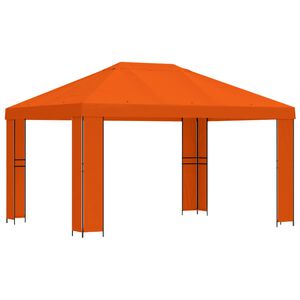 vidaXL Alt&aacute;nok 4 &times; 3 m Oranžov&aacute; Polyester a oceľ 190 gsm