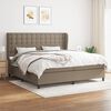vidaXL Boxspring posteľ s matracom sivohned&yacute; 200x200 cm l&aacute;tka