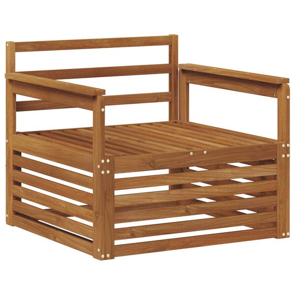 vidaXL 2 Kus Pohovka s opierkami Pevn&eacute; ak&aacute;ciov&eacute; drevo Pr&iacute;rodn&aacute;