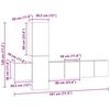 vidaXL Zostava TV skriniek 5 pcs dub artisan 181 x 30 x 120 cm