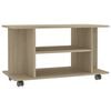 vidaXL TV skrinka s kolieskami farba dubu sonoma 80x40x45 cm