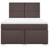 vidaXL Boxspring posteľ s matracom tmavohned&aacute; 140x190 cm l&aacute;tka