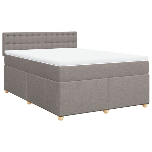 vidaXL Boxspring posteľ s matracom sivohned&yacute; 140x190 cm l&aacute;tka