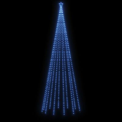 vidaXL Vianočný stromček s hrotom 732 modrých LED 500 cm