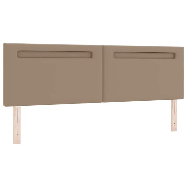 vidaXL LED hlavová doska Kapučínová 180 cm Umelá koža