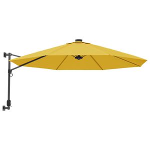vidaXL N&aacute;stenn&yacute; slnečn&iacute;k s LED 290 cm žlt&yacute;