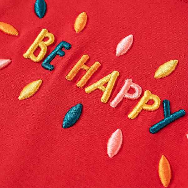 Detské tričko s dlhými rukávmi červené 128