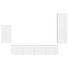 vidaXL Zostava TV skriniek 4 pcs Vysok&yacute; lesk bielej Kompozitn&eacute; drevo