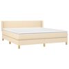 vidaXL Posteľn&yacute; r&aacute;m boxspring s matracom kr&eacute;mov&yacute; 180x200 cm l&aacute;tka