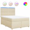 vidaXL Posteľn&yacute; r&aacute;m boxspring s matracom kr&eacute;mov&yacute; 140x200 cm l&aacute;tka