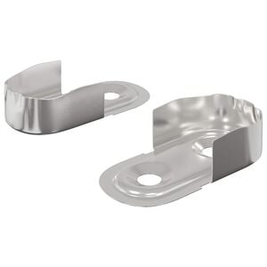 vidaXL Konzola na &scaron;atn&iacute;k 2 pcs Biely zinok 40 x 18 x 10 mm Železo