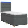 vidaXL Posteľ boxspring s matracom Tmavosiv&aacute; 100 x 200 cm L&aacute;tka