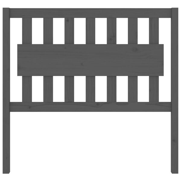 vidaXL Čelo postele sivé 105,5x4x100 cm masívna borovica