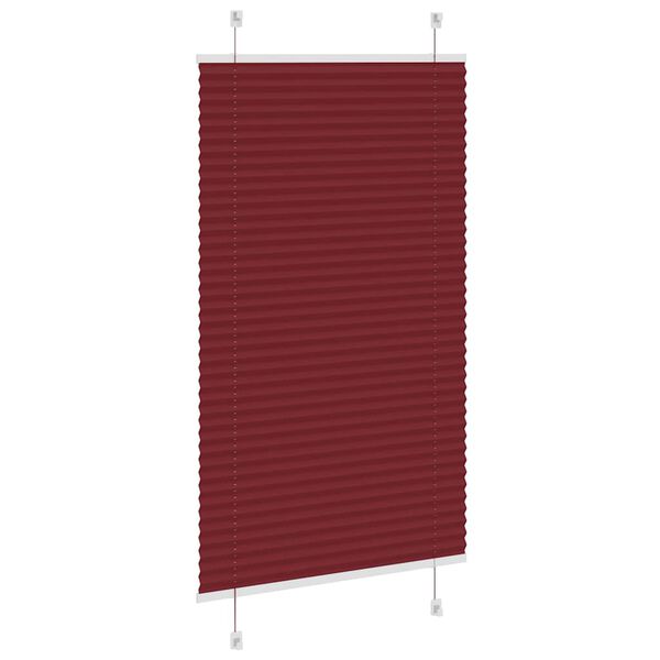 vidaXL plisovaná roleta Bordeaux červená 75x150 cm Šírka látky 74,4 cm