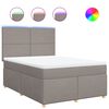 vidaXL Boxspring posteľ s matracom sivohned&yacute; 140x190 cm l&aacute;tka