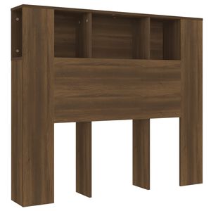vidaXL Čelo postele so skrinkou hned&yacute; dub 120x18,5x102,5 cm