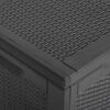 vidaXL Záhradný úložný box 270 l, čierny, PP ratan