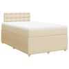 vidaXL Boxspring posteľ s matracom kr&eacute;mov&aacute; 120x190 cm l&aacute;tka
