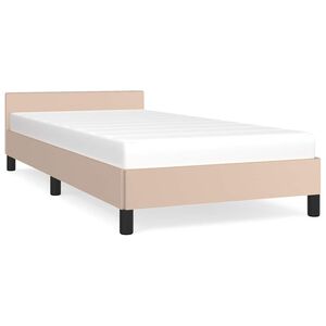 vidaXL Posteľn&yacute; r&aacute;m s čelom bez matraca kapuč&iacute;nov&yacute; 90x200 cm