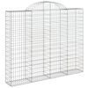 vidaXL Obl&uacute;kov&yacute; gabionov&yacute; k&ocirc;&scaron; 200x30x160/180 cm pozinkovan&eacute; železo