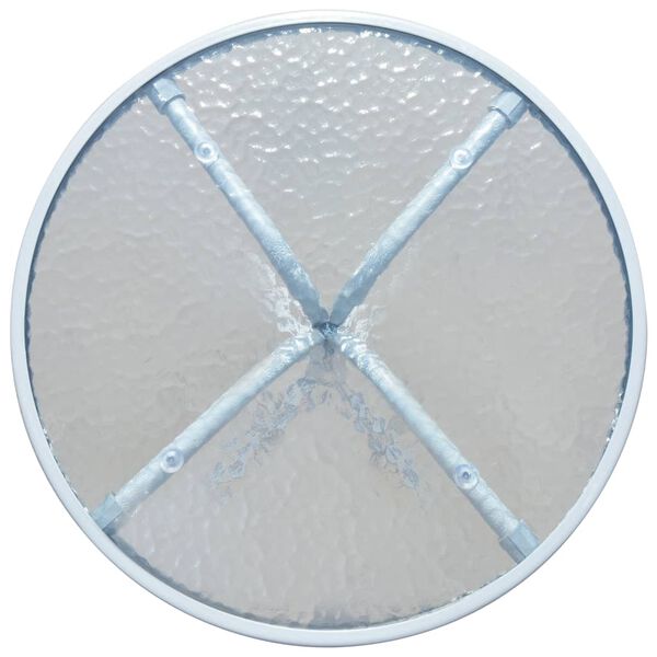 vidaXL Bistro stol&iacute;k, siv&yacute; 50x71 cm, oceľ