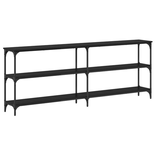 vidaXL Konzolov&yacute; st&ocirc;l Čierny dub 200 x 29 x 75 cm