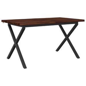 vidaXL St&ocirc;l s živ&yacute;m okrajom 140 x 80 x 75 cm Pevn&eacute; ak&aacute;ciov&eacute; drevo