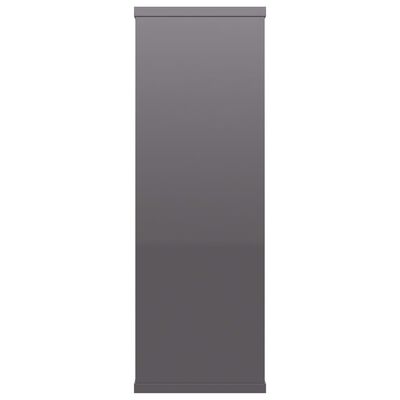vidaXL Nástenné police, lesklé sivé 104x20x58,5 cm, kompozitné drevo