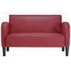 vidaXL Loveseat pohovka v&iacute;nov&aacute; červen&aacute; 110 cm umel&aacute; koža