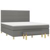 vidaXL Boxspring posteľ s matracom tmavosiv&aacute; 180x200 cm l&aacute;tka