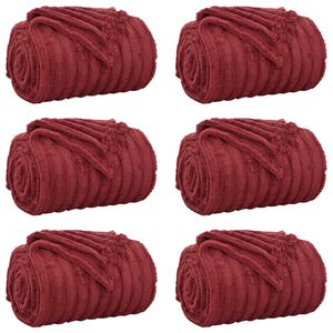 vidaXL Prikr&yacute;vky na hodenie 6 ks Bordeaux červen&aacute; 150 x 130 cm 2.85 kg