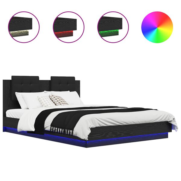 vidaXL R&aacute;m postele s čelom Star&eacute; drevo 140 x 200 cm Kompozitn&eacute; drevo