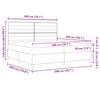 vidaXL Posteľ s pružinov&yacute;m r&aacute;mom s matracmi Kr&eacute;mov&aacute; 200 x 200 cm l&aacute;tka