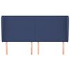 vidaXL Čelo postele so z&aacute;hybmi modr&eacute; 203x23x118/128 cm l&aacute;tka