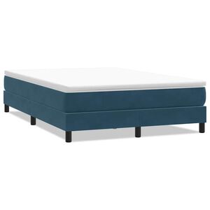vidaXL Box Spring Posteľ bez matraca Tmavomodr&aacute; 160x220 cm Zamat
