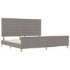 vidaXL R&aacute;m postele s čelnou doskou Sivohned&aacute; 200 x 200 cm l&aacute;tka