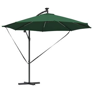 vidaXL Slnečn&iacute;k 294 x 294 x 248 cm Polyester a hlin&iacute;k Zelen&aacute;