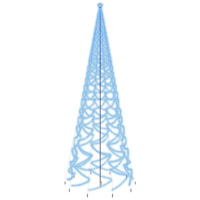 vidaXL Vianočný stromček s hrotom 3000 modrých LED 800 cm