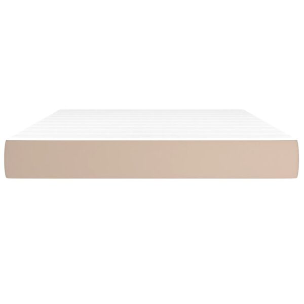 vidaXL Matrac s ta&scaron;tičkov&yacute;mi pružinami stredn&aacute; tvrdosť k&aacute;vov&yacute; 140x200x20 cm umel&aacute; koža