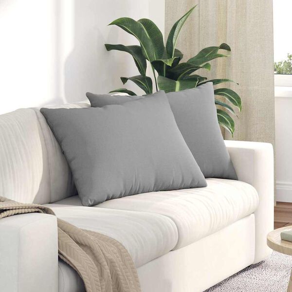 vidaXL Vankúše na pohovku 2 pcs Sivá 70 x 50 cm látka