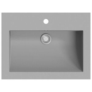vidaXL Granitov&eacute; um&yacute;vadlo siv&eacute; 600x450x120 mm