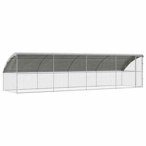 vidaXL Klietka pre kurčat&aacute; s 1 dvierkami 4 ks Strieborn&aacute; 800x200x200cm