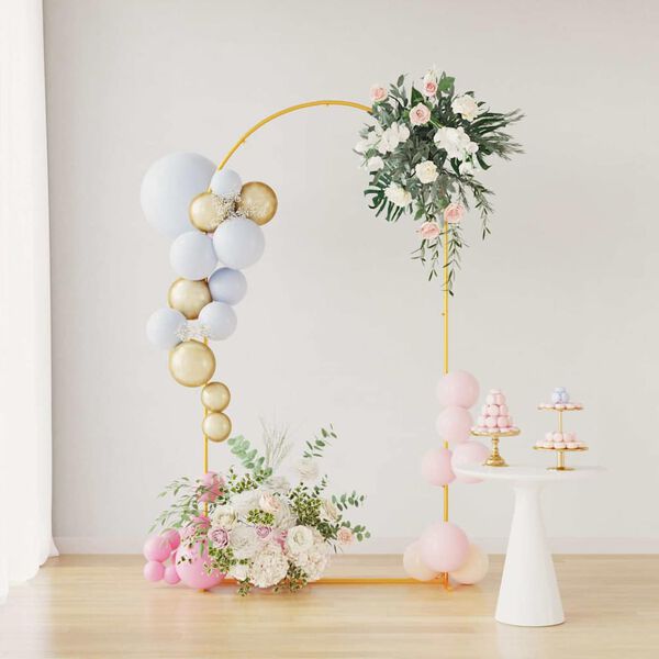 vidaXL Svadobn&yacute; obl&uacute;k Zlat&aacute; 100 x 39 x 200 cm Oceľ