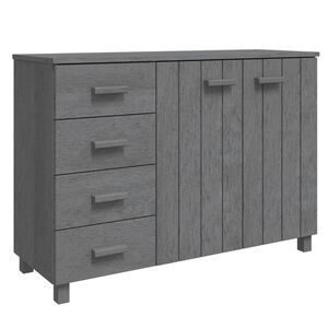 vidaXL Komoda HAMAR, tmavosiv&aacute; 113x40x80 cm, borovicov&yacute; mas&iacute;v
